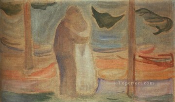 ラインハルトのフリーズにある海岸のカップル 1907年 エドヴァルド・ムンク Oil Paintings